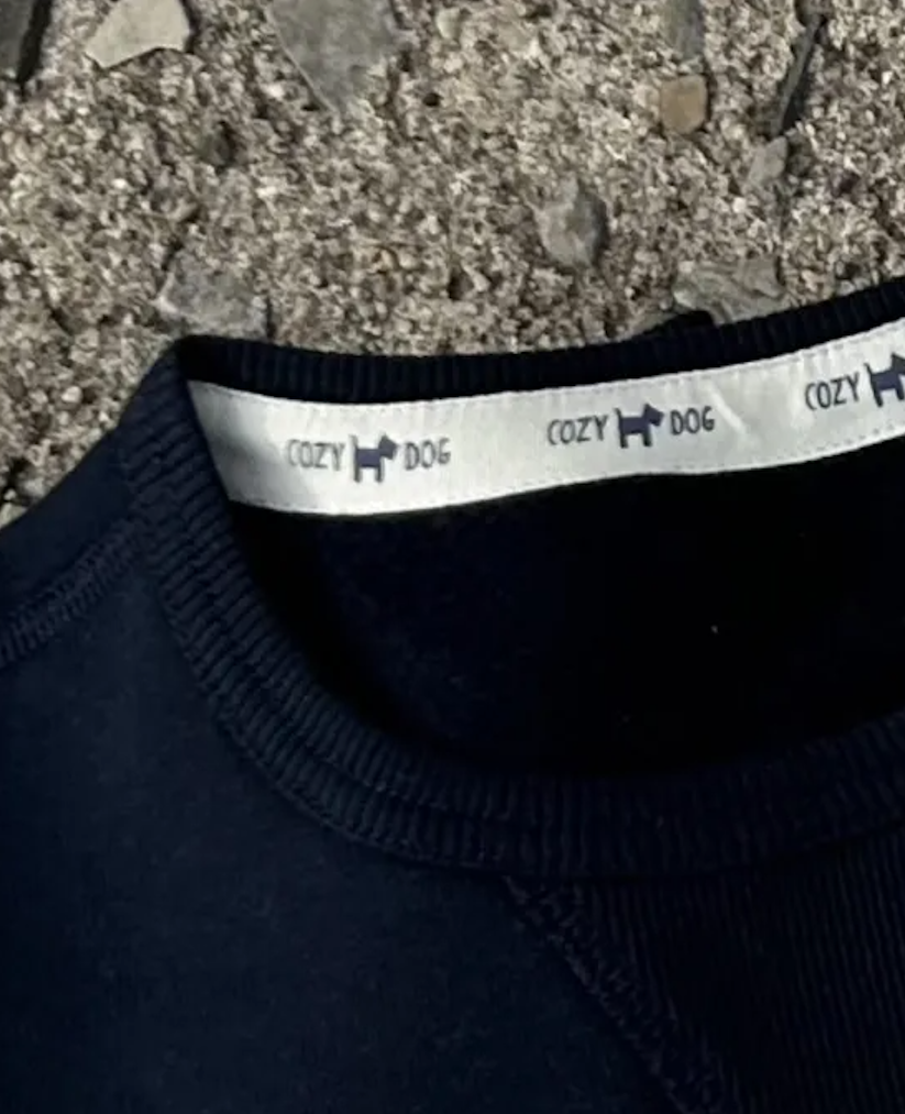NAVY COZYDOG SWEATSHIRT