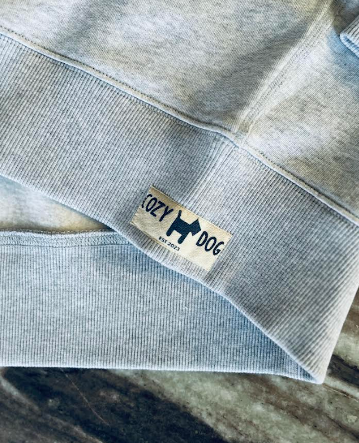 GRAY COZYDOG SWEATSHIRT